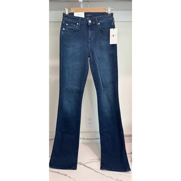 NWT 7 For All Mankind Kimmie Bootcut Jeans Dark Wash Size 26 - Picture 1 of 10